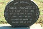 MANSFIELD Rose 1907-1995