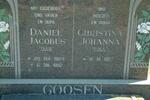 GOOSEN Daniel Jacobus 1924-1992 & Christina Johanna 1927-