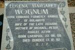 WOGNUM Eugena Margaret formerly HARRIS nee EDWARDS 1906-1992