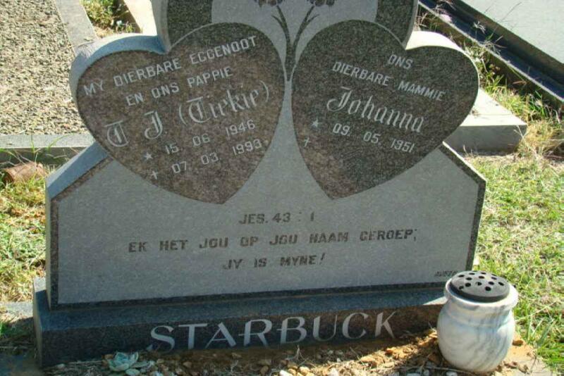 STARBUCK J.J. 1946-1993 & Johanna 1951-