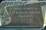 FRANCIS Katherine Grace 1906-1984