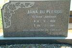 PLESSIS Jana, du nee JORDAAN 1908-1985