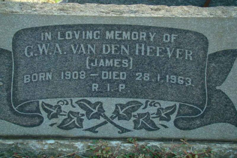 HEEVER G.W.A., van den 1908-1963
