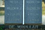 WINNAAR Pieter Willem M.J., de 1895-1978 & Magrietha Elizabeth 1910-1978