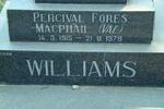 WILLIAMS Percival Fores Macphail 1915-1978