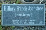 JOHNSTONE Hillary Francis nee JONES 1906-2000