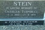 STEIN Charles Turnbull 1900-1974 & Ivonnie Eleanor 1915-1998