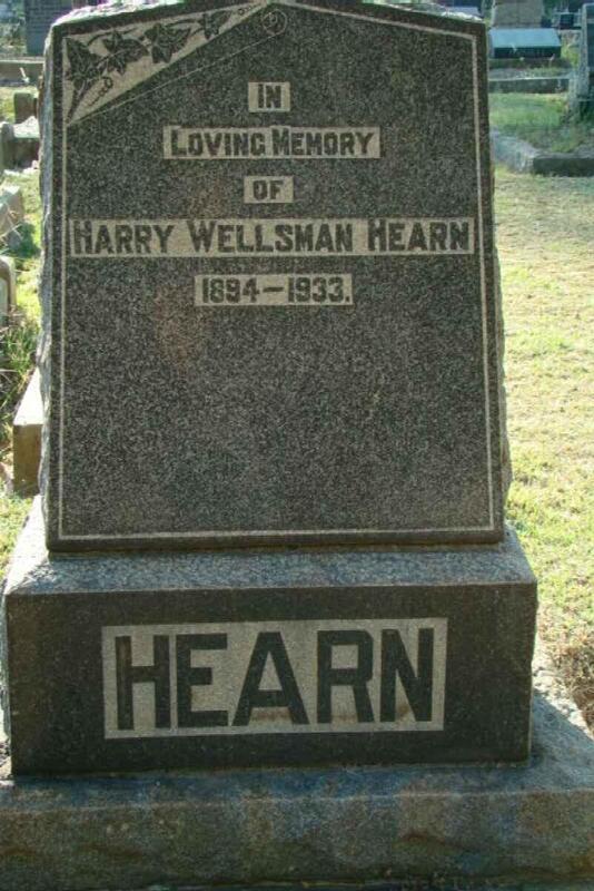 HEARN Harry Wellsman 1894-1933