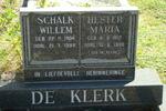 KLERK  Schalk Willem, de 1904-1986 & Hester Maria De KLERK 1912-1998