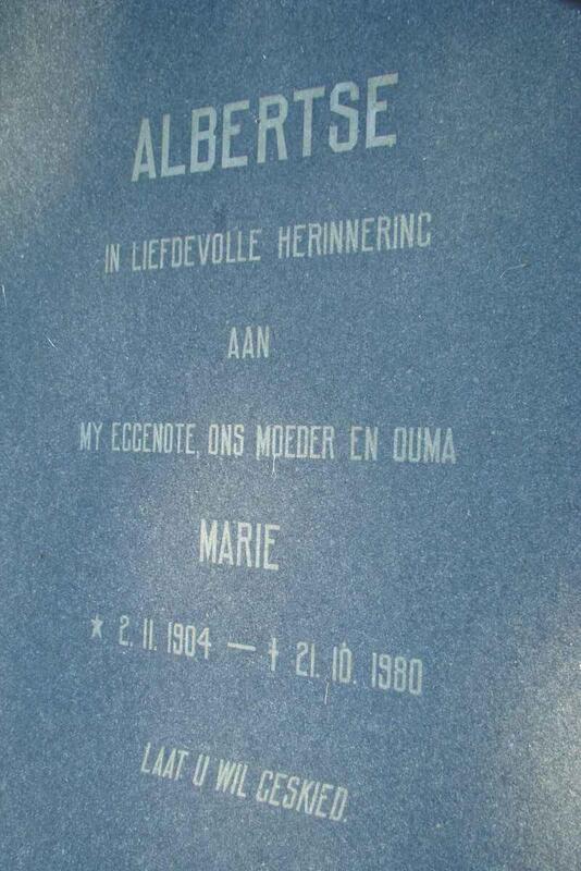 ALBERTSE Marie 1904-1980