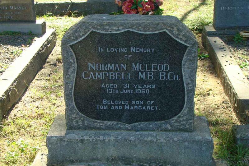 CAMPBELL Norman Mcleod -1960