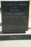 MENTZ Petrus Johannes 1895-1988