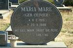 MARE Maria nee OLIVIER 1915-1988