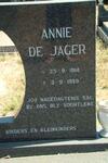 JAGER Annie, de 1914-1989