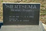 SIERTSEMA Hemmo Harry 1921-2003