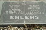 EHLERS Hendrik Bernardus 1927-1987 & Hester Anna Elizabeth 1929-