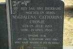 CRONJE Magdalena Catharina 1889-1968