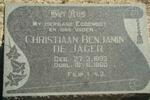 JAGER Christiaan Benjamin, de 1893-1960