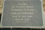 MERWE Hendrik Petrus, van der -1946