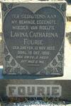 FOURIE Lavina Catharina nee DREYER 1933-1956