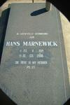 MARNEWICK Hans 1921-2006