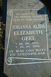 GEEL Johanna Alida Elizabeth 1921-2006