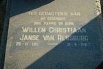 RENSBURG Willem Christiaan, Janse van 1911-1967