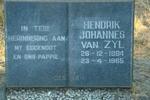 ZYL Hendrik Johannes, van 1894-1965