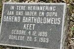 KEET Barend Bartholomeus 1895-1969