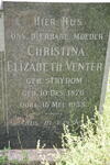 VENTER Christina Elizabeth nee STRYDOM 1876-1938