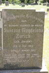 ZÜRICH Sussana Magdalena nee JANSEN 1902-1947