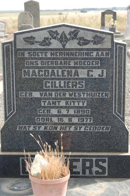 CILLIERS Magdalena C.J. nee VAN DER WESTHUIZEN 1890-1977