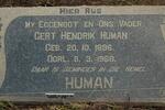 HUMAN Gert Hendrik 1896-1958