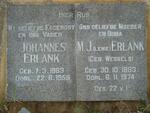 ERLANK Johannes 1883-1959 & M.J. WESSELS 1893-1974