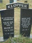 KLOPPER Boet 1932-2003