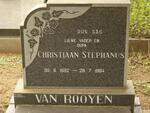 ROOYEN Christiaan Stephanus, van 1892-1984