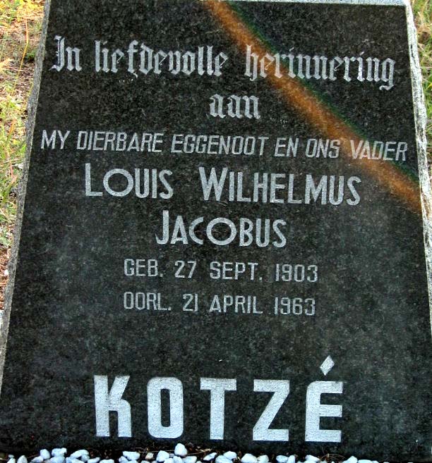 KOTZÉ Louis Wilhelmus Jacobus 1903-1963