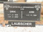 LAUBSCHER Dirk 1918-2002 & Ann 1924-