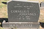 HANEKOM Cornelius Johannes 1899-1976