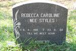 BARRETT Rebecca Caroline nee STYLES 1910-1988
