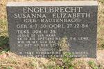 ENGELBRECHT Susanna Elizabeth nee RAUTENBACH 1930-1984