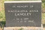 LANGLEY Magdalena Anna 1899-1984