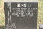 DENNILL Willemina Maria 1906-1972