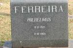 FERREIRA Wilhelmus 1921-1964