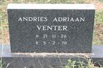 VENTER Andries Adriaan 1926-1978