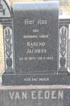 EEDEN Barend Jacobus, van 1872-1963
