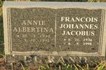 RAND Francois Johannes Jacobus, du 1936-1998 & Annie Albertina 1939-1992