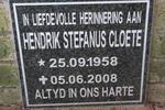 CLOETE Hendrik Stefanus 1958-2008