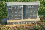 KLEYNHANS Gert 1940-2008 & Aletta Lefina 1938-2000