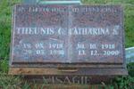 VISAGIE Theunis G. 1915-1998 & Catharina S. 1918-2000